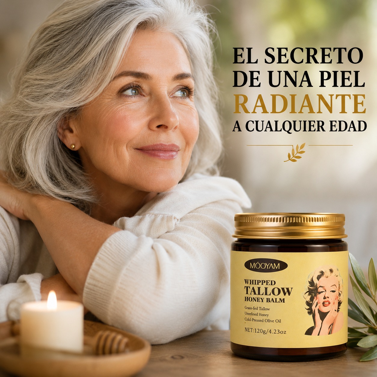 Crema Hidratante 100% Natural Sebo de Res