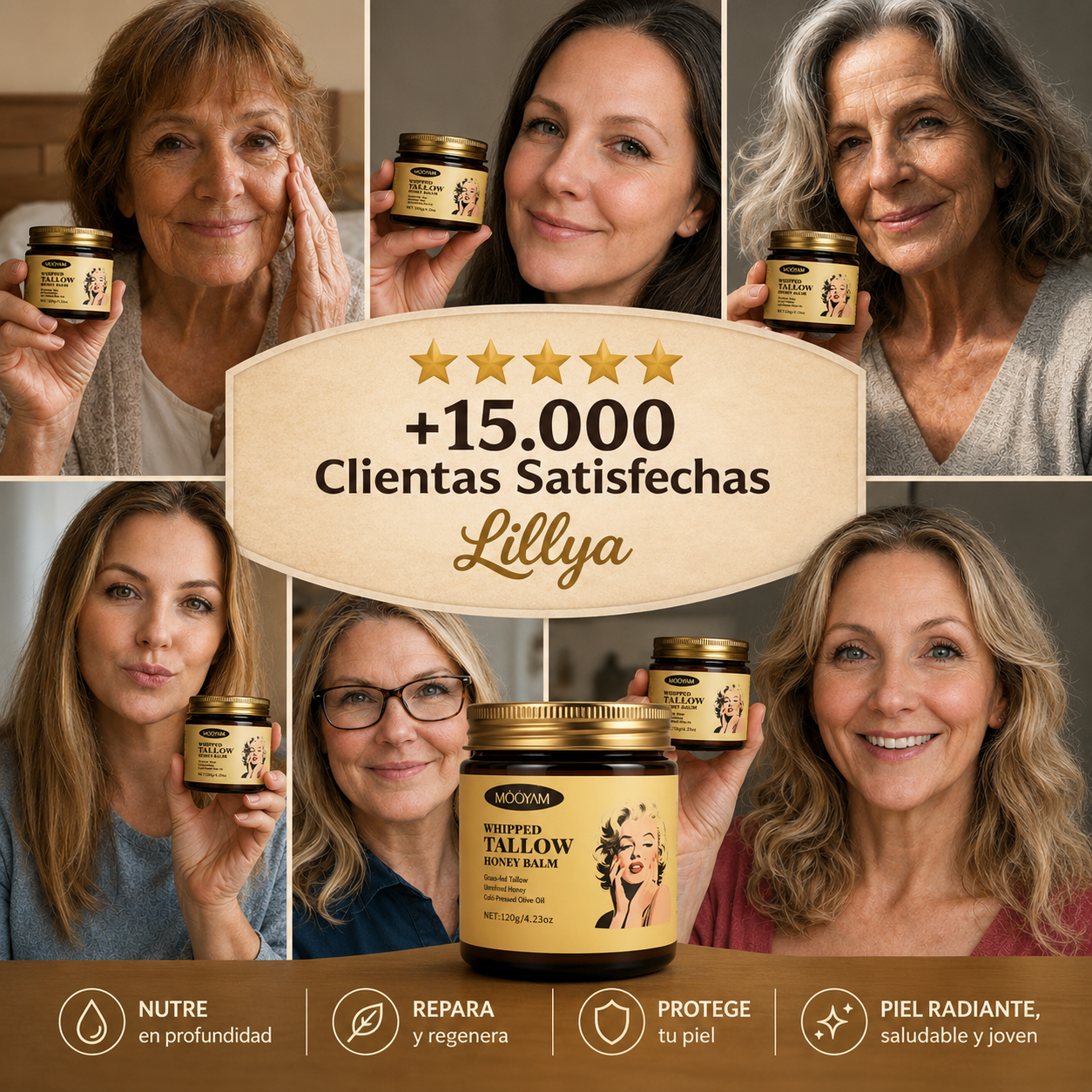 Crema Hidratante 100% Natural Sebo de Res