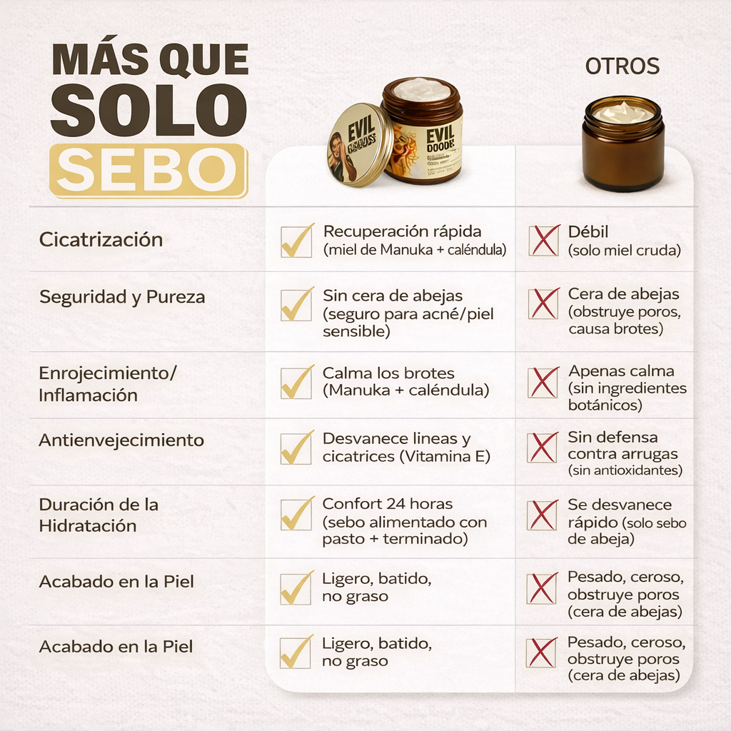 Crema Hidratante 100% Natural Sebo de Res